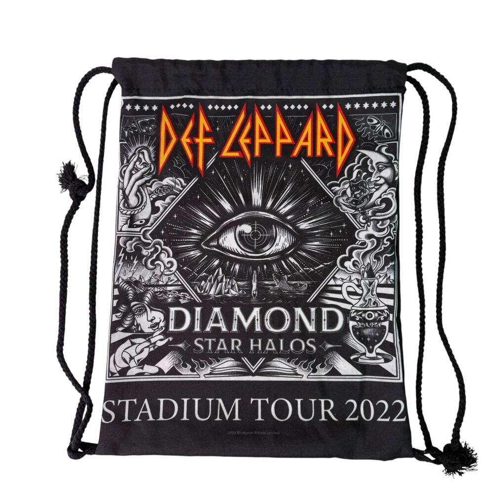 Def Leppard 2022 Stadium Tour Drawstring Bag Tour Merch Brand New Never Used